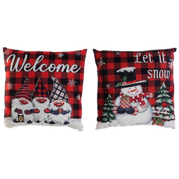 Kussen DKD Home Decor Kerstmis Multicolour Polyester 40 x 10 x 40 cm (2 Stuks)