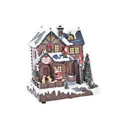 Decoratie DKD Home Decor Bewegings LED Licht Muzikaal Multicolour Hars 25,5 x 21 x 25 cm (3 Stuks)