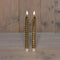 Anna's Collection - Dinerkaars swirl led 3d vlam met timer 2 stuks h25 cm goud