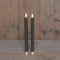 Anna's Collection - Dinerkaars led 3d vlam met timer 2 stuks h25 cm taupe