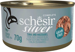 Malanico - Schesir silver kat tonijn&makreel bouillon 70gr