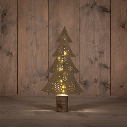 Anna's Collection - B.O. Paper Tree Gold 31 cm 10Led Warm White 2Xaa