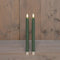 Anna's Collection - Dinerkaars led 3d vlam met timer 2 stuks h25 cm jade groen