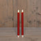 Anna's Collection - Dinerkaars led 3d vlam met timer 2 stuks h25 cm rood