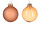 Decoris - Kerstbal glas d6 cm rood koper 6st kerst