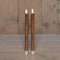 Anna's Collection - Dinerkaars led 3d vlam met timer 2 stuks h25 cm koper