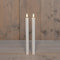 Anna's Collection - Dinerkaars led 3d vlam met timer 2 stuks h25 cm wit