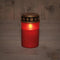Anna's Collection - Grafverlichting led op batterij met timer 12x7 cm rood