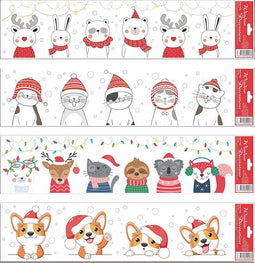 Anna's Collection - Raamdecoratie dieren 64x15 cm 4 assorti