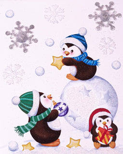 Anna's Collection - Frosty Window Deco 28,5X34,5Cm Santa/Bear/Penguin Glitter 3