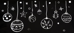 Anna's Collection - WITTE STICKER 23X49CM BOOM/STER/BAL 3ASST