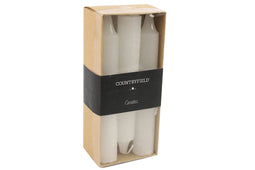 Countryfield - Kaars dia. 2 cm, hoogte: 14 cm Vela 6 stuks wit