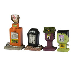 LEMAX - Spookytown Gazette 4x10x16 cm 4st Halloween