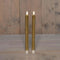 Anna's Collection - Dinerkaars led 3d vlam met timer 2 stuks h25 cm goud