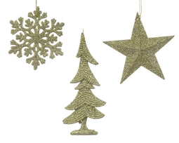 Decoris - Hanger plc l0.8b10.5h10.5 cm pstch kerst