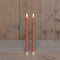 Anna's Collection - Dinerkaars led 3d vlam met timer 2 stuks h25 cm roze