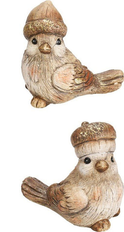 Nampook - Bird With Acorn Hat 10 cm 2ass