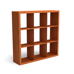 Geroba - Egura cortenstaal houtopslag onderverdeling 9 vakken 1500x385x1500 mm