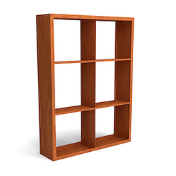 Geroba - Egura cortenstaal houtopslag onderverdeling 6 vakken 1500x385x2000 mm