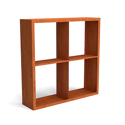 Geroba - Egura cortenstaal houtopslag onderverdeling 4 vakken 1500x385x1500 mm