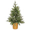 Kerstboom Groen Gouden Polyethyleen 82 x 82 x 120 cm