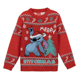 Uniseks Trui Stitch Rood Maat 12 Jaar