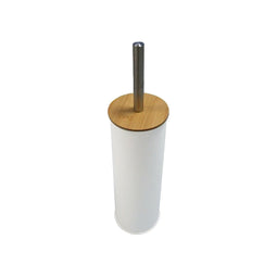 Toiletborstel Versa Wit Metaal Bamboe 38,4 cm