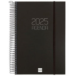 Agenda Finocam OPAQUE Zwart 16,5 x 24,2 cm 2025