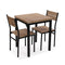 Tafel met twee stoelen Versa PVC Metaal Hout MDF 60 x 76 x 60 cm