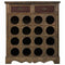 Flessenrek Alexandra House Living Bruin Hout Metaal 31 x 69 x 63 cm Meubel 2 lades 16 flesjes