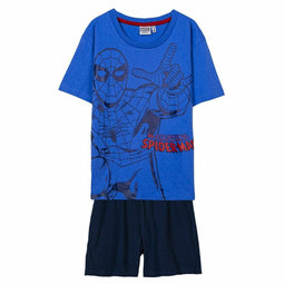 Pyjama Kinderen Spider-Man Blauw Maat 8 Jaar