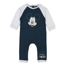 Baby Rompertje met Lange Mouwen Mickey Mouse Blauw Maat 18 maanden