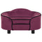 Hondenbank 67x47x36 cm pluche bordeauxrood