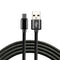 everActive USB-C kabel 1m - Zwart, gevlochten, ondersteuning voor snelladen, 3A - CBB-1CB