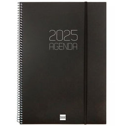 Agenda Finocam OPAQUE Zwart A4 21 x 29,7 cm 2025