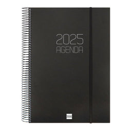 Agenda Finocam OPAQUE Zwart A4 21 x 29,7 cm 2025