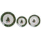 Serviesset DKD Home Decor Wit Groen Porselein Auto Kerstmis 26,5 x 26,5 x 2,5 cm 18 Onderdelen
