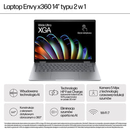 HP ENVY x360 14-fa0400nw Ryzen 5 8640HS 14,0"WUXGA Touch AG IPS300 nits 16GB DDR5 SSD512 Radeon...