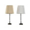 Bureaulamp Home ESPRIT Wit Beige Metaal 25 W 220 V 20 x 20 x 43 cm (2 Stuks)