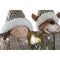 Kerstversiering Home ESPRIT Wit Gouden 28 x 18,5 x 43 cm (2 Stuks)