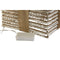Kerstversiering DKD Home Decor Wit Gouden Natuurlijk 25 x 25 x 25 cm (3 Onderdelen)