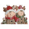 Kerstversiering Home ESPRIT Bruin Rood 23 x 10,5 x 40 cm (2 Stuks)