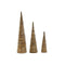 Kerstversiering DKD Home Decor Wit Natuurlijk 20 x 20 x 80 cm (3 Onderdelen)