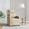 Fauteuil verstelbaar stof crmekleurig