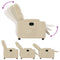 Fauteuil verstelbaar stof crmekleurig
