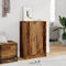 Schoenenkast 60x35x92 cm bewerkt hout oud houtkleurig