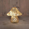 Anna's Collection - Paddenstoel glas led op batterij met timer 19x19 cm mercury goud