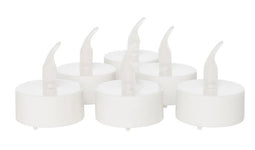 Annas collection - Batterijverlichting 6 stuks LED theelicht geel vlameffect met timer