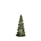 Anna's Collection - Kerstboompje glas led op batterij met timer 25x11 cm groen