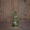 Anna's Collection - Kerstboompje glas led op batterij met timer 25x11 cm groen
